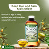 De La Cruz Pure Olive Oil Natural Expeller Pressed Olive Oil for Hair and Skin Lightweight Body Oil for Dry Skin 8 Fl Oz