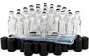 Vivaplex 24 Clear 10 ml Glass Rollon Bottles with Stainless Steel Roller Balls 33 ml Droppers included