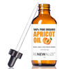 Organic Apricot Kernel Oil MOISTURIZER in Large 4 oz Dark Glass Bottle with Dropper 100 Pure and Unrefined an Essential