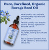 Natural Born Oils Borage Seed Oil 16oz Organic ColdPressed Carrier Oil High GLA Vitamins Minerals Deep Skin Nourishment