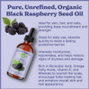Natural Born Oils Black Raspberry Seed Oil 8oz Organic ColdPressed AntioxidantRich Skin Rejuvenation Hair Vitality