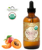 US Organic Apricot Kernel Oil USDA Certified Organic100 Pure Natural Cold Pressed Virgin Unrefined in Amber Glass Bottle
