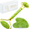 Disemot Jade Roller Gua Sha Facial Tools Natural AntiAging Jade Beauty SkinCare Tool Face Roller to Rejuvenate Facial Sk