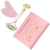 mookaitedecor Obsidian Roller Rose Quartz Gua Sha Scraping Massage Tool Set Face Massager for Wrinkles Anti Aging