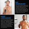 VARELA Premium Mens 4pc Skin Care Set Mens Face Scrub Mens Morning Moisturizer with SPF20 and Mens Evening Moisturizer M
