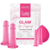 Lure Essentials Glam Facial Cupping Set 5 pc Face Eyes Lips Cupping Set with Brush Collagen Lymphatic Massage