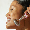Skin Gym Silver Facial Roller and Gua Sha Tool Workout Skin Care Set for Wrinkles and Fine Lines Anti Aging Face Lift Be