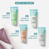 Travel Size Hotel Toiletry Set 80 Count 085 oz Bottles Guest Amenities for Vacation Rentals and Short Term Rentals Parab