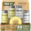 Terra Pure Hotel Soaps Toiletries Bulk Set 1Shoppe Amenities Kit 1oz Shampoo Conditioner Body Wash Lotion 125oz Bar Soap