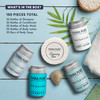Terra Pure White Tea Coconut Toiletries Set 1Shoppe Amenities Kit 1oz Shampoo Conditioner Body Wash Lotion 125oz Bar Soa