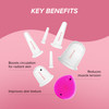 SKIN GYM Face Body Cupping Set 7Piece Silicone Massage Cups for Facial and Body Therapy