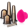 BBTO Silicone Facial Cupping Set Vacuum Massage Cup Kit for Body Face Neck Back and Eye 6 Cups and Exfoliating BrushBlac