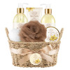 Bath and Body Warm Vanilla Sugar Spa Gifts for Women with Shower Gel Bubble Bath Body Lotion Bath Bomb Bath Salt Spa Bas