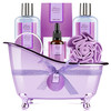 Bath Sets for Women Gift Bath and Body Gifts Set Lavender Spa Gift for Self Care Includes Body Lotion Shower Gel Bath Sa