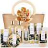 Spa Luxetique Spa Gift Baskets for Women Vanilla Bath Set with Bubble Bath Body Lotion Gift Set Vanilla Spa Set Birthday