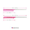 Allegro XL Pintail Rat Tail & Parting Combs - Metal Tail Foiling & Pin Combs (2 Pc., PINK) online at globaldelivered