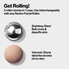 Revlon Oil Absorbing Cooling Facial Roller Refill Pack with Volcanic Stainless Steel Stones in Storage Case EcoFriendly