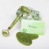 Face Massage RollerJade Roller Gua Sha Face RollerFacial Beauty Roller Skin Care Tool Green Massager for Face Eyes Neck