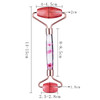 mookaitedecor Cherry Quartz Double Roller Face Massager for Women Crystal Facial Skin Care Tool for Eye Neck Face AntiAg