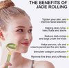4pcs Jade Roller Gua Sha Set Facial Roller Massager with Gua Sha Scraping Tool Jade Stone Massager for Antiaging Slimmin