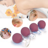 FeelFree Sport Glass Facial Cupping Set 4pcs Silicone Vacuum Suction Face Massage Cups Anti Cellulite Lymphatic Therapy