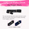 Hollywood Fashion Secrets Hip Hugger Black Elastic Belt Alternative One Size