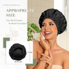 Reusable Shower Cap for Women Large Waterproof Shower Bonnet Washable Elastic Band Bath Accessories Hair Hat for Long Ha