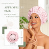 Reusable Shower Cap for Women Large Waterproof Shower Bonnet Washable Elastic Band Bath Hair Hat for Long Hair BraidsPin