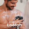 MainBasics Bath Shower Loofah Sponge Pouf Body Scrubber Exfoliator Body Wash Sponge Set of 3 Black Ice