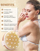 Dry Brushing Body Brush POPCHOSE Exfoliating Body Brush for Beautiful Skin Body Scrubber for Cellulite and Lymphatic Dra