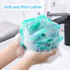 AmazerBath Loofah Sponge 75gPiece Exfoliating Bath Sponge Body Scrubber Loofa Set of 4 Flower Color Large GreenPurple