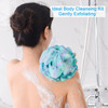 AmazerBath Loofah Sponge 75gPiece Exfoliating Bath Sponge Body Scrubber Loofa Set of 4 Flower Color Large GreenPurple