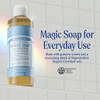 Dr Bronners PureCastile Magic Liquid Soap Baby Unscented 8 Ounce Made with Regenerative Organic Certified Oils For Face