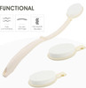 LFJ Lotion Applicator with Long Curved Handle for BackLegsFeet Self Application of Sunscreen Sunless SelfTanning Skin Cr
