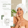 Reusable Shower Cap for Women Large Waterproof Shower Essentials Bonnet Washable Elastic Band Bath Hair Wrap Hat for Lon