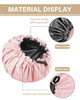 Aquior Shower CapExtra Adjustable Shower Caps for Women DoubleLayer Waterproof Reusable Hair Cap Large Size Hair Cap for