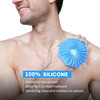 iTokGoK SilverInfused 2in1 Silicone Body Scrubber DoubleSided Design Body Brush Body Scrubber Exfoliating Body Brushes f