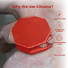 iTokGoK SilverInfused 2in1 Silicone Body Scrubber DoubleSided Design Body Brush Silicone Body Scrubber Exfoliating Body