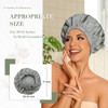 Reusable Shower Cap for Women Large Waterproof Shower Essentials Bonnet Washable Elastic Band Bath Hair Wrap Hat for Lon
