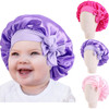 Kids Satin Bonnets Baby Bonnet Toddler Bonnet 3 Pieces Sleeping Caps Soft Silk Double Layer Night Sleeping Hair Hats for