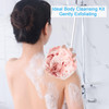 AmazerBath Loofah Sponge 75gPiece Exfoliating Bath Sponge Body Scrubber Loofa Set of 4 SunsetBerry Colors Large