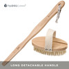 Hydrea London Body Brush Back Scrubber Shower brush with long handle 100 Natural Bristle Dry Skin Brush Exfoliating Cell