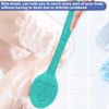AMERWASH PLUS Back Brush for Shower 14inch Long Handle Medium Stiff Bristles Bath Scrubber for Men Women Body Exfoliatin