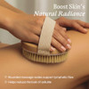 Dry Brushing Body Brush for Lymphatic Drainage Cellulite Natural Brustles for Wet and Dry Brushing Body Exfoliating Brus