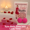 Lady Balls Bath Bombs Massive XL 2 Pack Pink Fizzers Funny Gift for Women Moms Sisters Friends Handmade Relaxation Bath