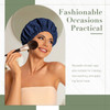Reusable Shower Cap for Women Large Waterproof Shower Bonnet Washable Elastic Band Bath Accessories Hair Hat for Long Ha