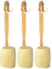 3 Pack Natural Exfoliating Loofah luffa loofa Bath Brush On a Stick with Long Wooden Handle Back Brush for Men Women Sho