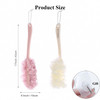 Back Brush Long Handle for Shower Sponges for WomenBack Shower Scrubber Loofah On A Stick Lufa with Long Handle