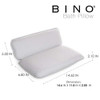 BINO NonSlip Cushioned Bath Pillow with Suction Cups Silver Spa Pillow Bath Pillows for Tub Neck and Back Support Bathtu