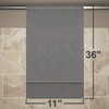 Mayberry Health and Home Extra Long 36 Inches Exfoliating Bath Cloth 2 Pack Gray Nylon Bath Towel Stitching on All Sides